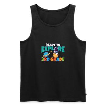 First Day Of Day School Ready to Explore 3rd - Männer Premium Bio Tank Top - Schwarz - Vorne - Michal (187cm)
