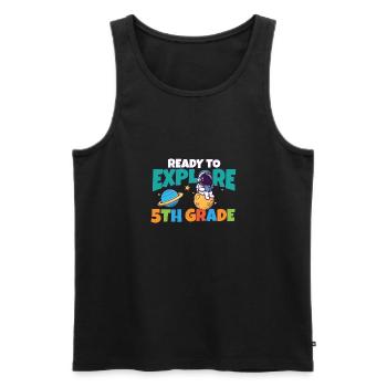 First Day Of School Day Ready to Explore 5th - Männer Premium Bio Tank Top - Schwarz - Vorne - Michal (187cm)