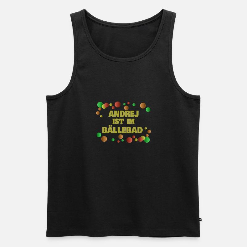 Andrej - Männer Premium Bio Tank Top - Schwarz