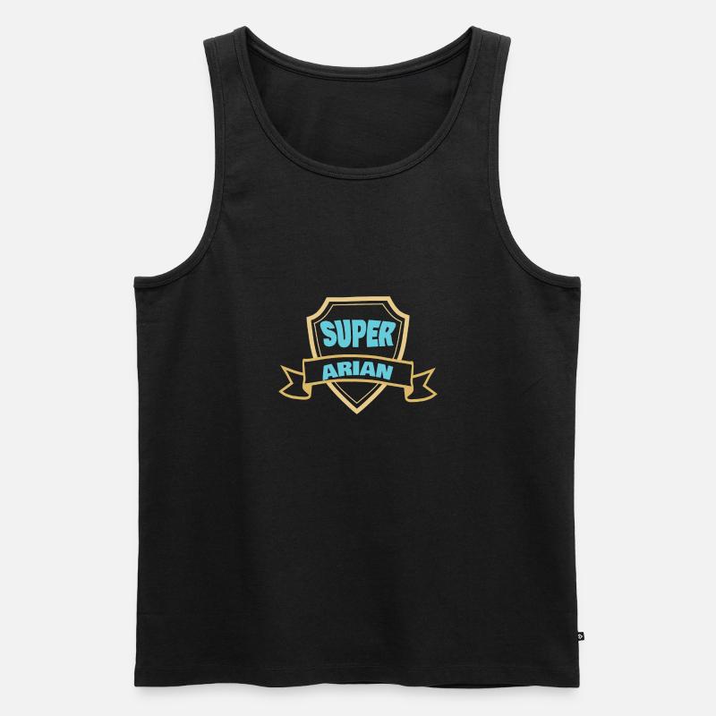 Arian als Vorname - Männer Premium Bio Tank Top - Schwarz