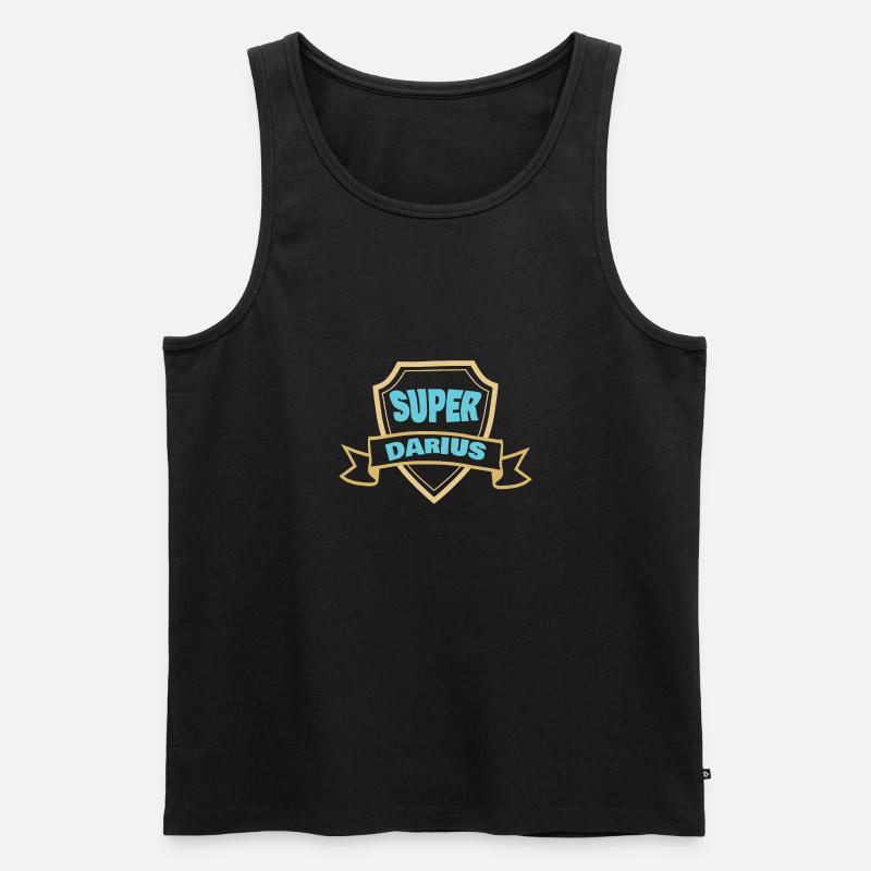 Vorname Darius - Männer Premium Bio Tank Top - Schwarz