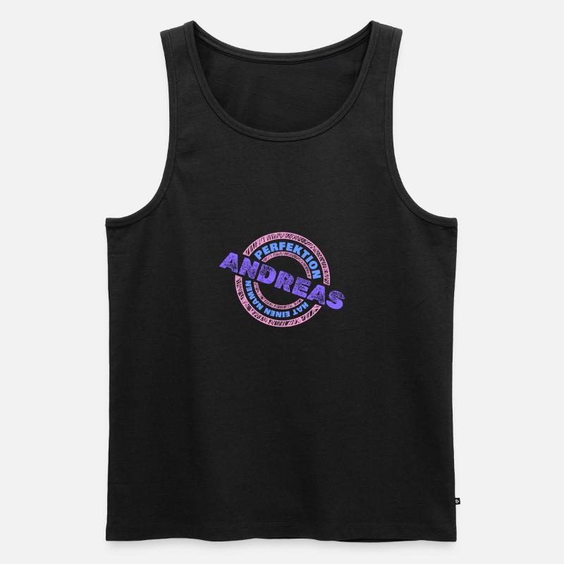 Andreas Andreas - Männer Premium Bio Tank Top - Schwarz