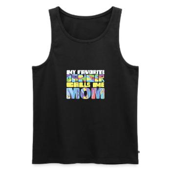 My Favorite Dancer Calls Me Mom Proud Dance Mother - Männer Premium Bio Tank Top - Schwarz - Vorne - AI Model Male 178 light (178cm)