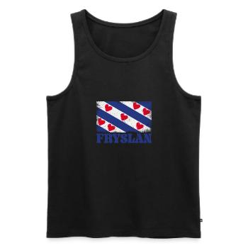Holzschuh Niederlande National Königstag - Männer Premium Bio Tank Top - Schwarz - Vorne - AI Model Male 178 light (178cm)