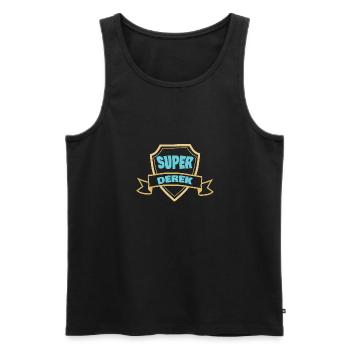 Gift for Derek - Men's Premium Organic Tank Top - black - Front - AI Model Male 178 light (178cm)