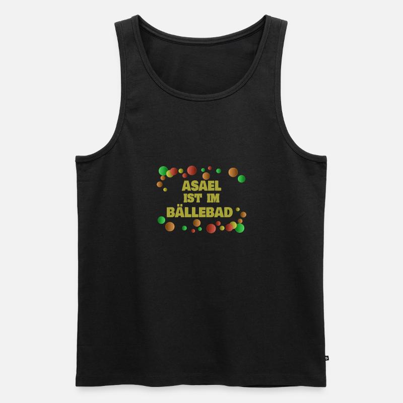 Bälle Asael - Männer Premium Bio Tank Top - Schwarz