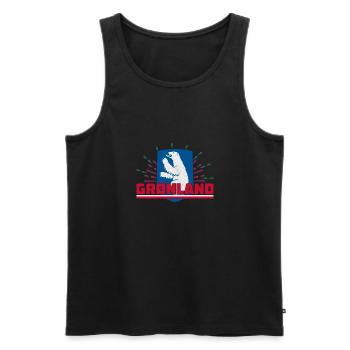 Tupilaq Grönland Thulemand Dänemark Inuit - Männer Premium Bio Tank Top - Schwarz - Vorne - Michal (187cm)