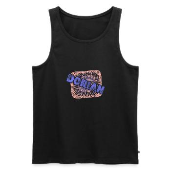 Dorian als Kollege - Männer Premium Bio Tank Top - Schwarz - Vorne - AI Model Male 178 light (178cm)