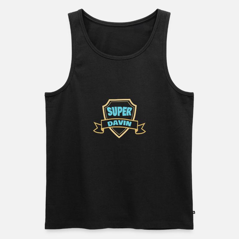 Gift for Davin - Men's Premium Organic Tank Top - black