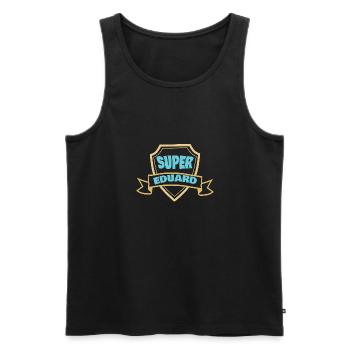 Geschenk für Eduard - Männer Premium Bio Tank Top - Schwarz - Vorne - Michal (187cm)