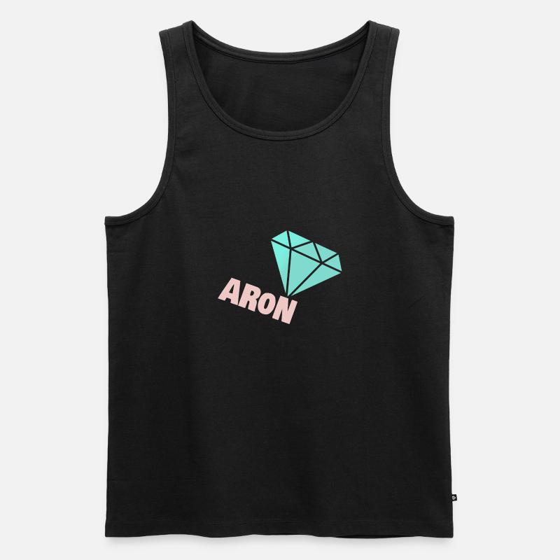 Edel Aron - Männer Premium Bio Tank Top - Schwarz