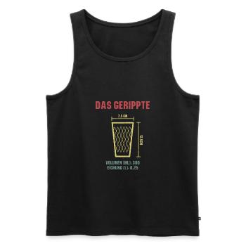 Das gerippte Äppelwoi Hessisch Apfelwein Hessen - Männer Premium Bio Tank Top - Schwarz - Vorne - AI Model Male 178 light (178cm)