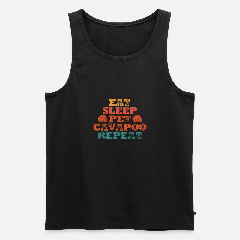 Cavapoo Cavoodle Capoodle Hund - Männer Premium Bio Tank Top - Schwarz