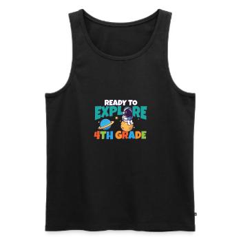 First Day Of School Day Ready to Explore 4th - Männer Premium Bio Tank Top - Schwarz - Vorne - Michal (187cm)