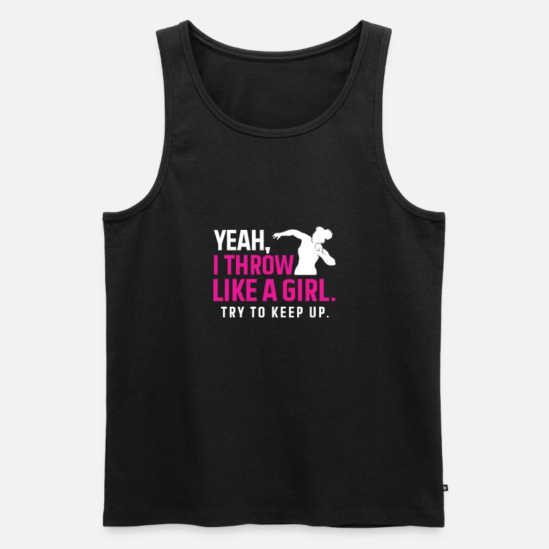 Kugelstoßen Werfen Leichtathletik - Männer Premium Bio Tank Top - Schwarz