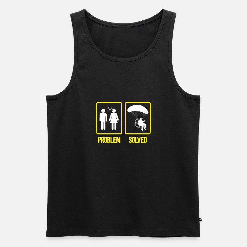 Paramotor Motorized paraglider - Men's Premium Organic Tank Top - black