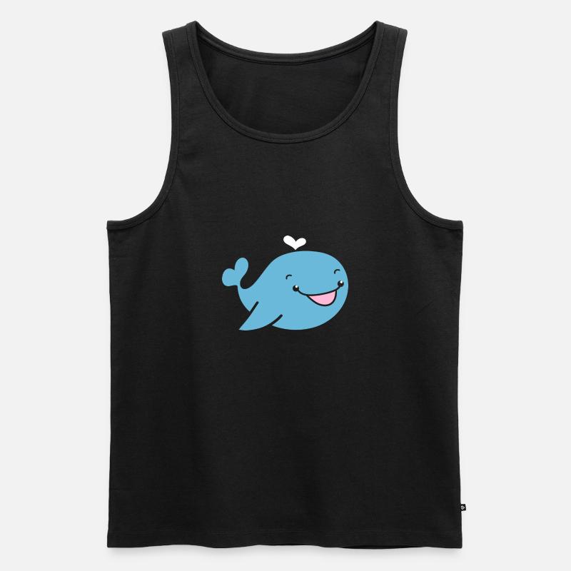 Wal - Männer Premium Bio Tank Top - Schwarz