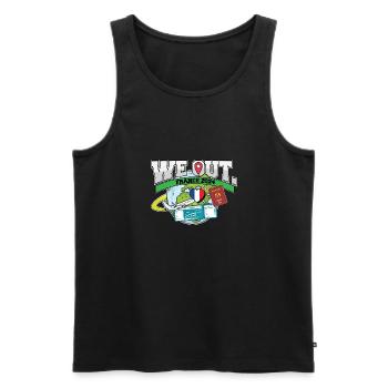 We Out Trip To France Travel Matching Family - Men's Premium Organic Tank Top - black - Front - Michal (187cm)