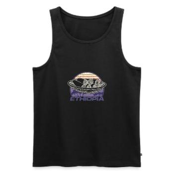 Äthiopien Afrika Fladenbrot Injera Brot Backen - Männer Premium Bio Tank Top - Schwarz - Vorne - AI Model Male 178 light (178cm)
