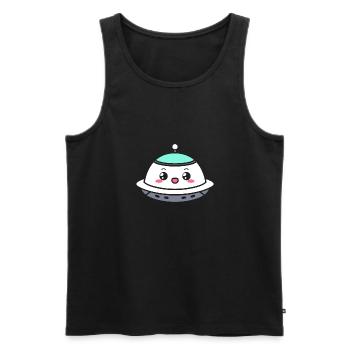 flying saucer - Men's Premium Organic Tank Top - black - Front - AI Model Male 178 light (178cm)