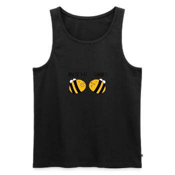 Lustige Bienen rechnen - Männer Premium Bio Tank Top - Schwarz - Vorne - Michal (187cm)
