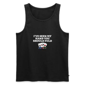 You Should Fold Card Games Poker Card Player - Männer Premium Bio Tank Top - Schwarz - Vorne - Michal (187cm)
