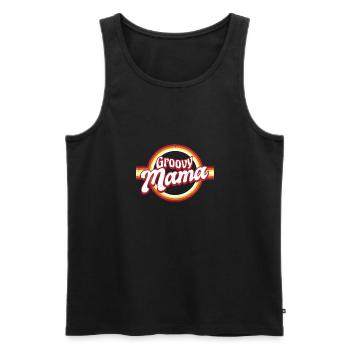 Retro Groovy Mama - Débardeur bio Premium Homme - noir - Devant - Michal (187cm)