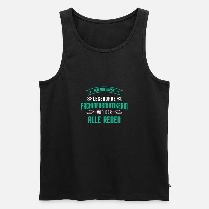 Programmiererin Software Entwicklerin Informatiker - Männer Premium Bio Tank Top - Schwarz