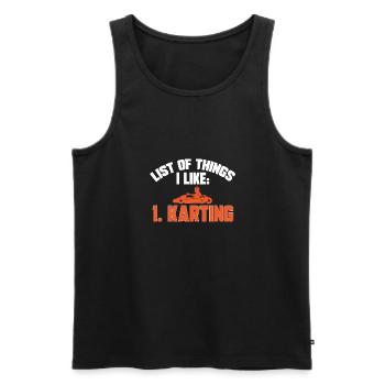 Go Kart Racing Karting Karting - Men's Premium Organic Tank Top - black - Front - Michal (187cm)