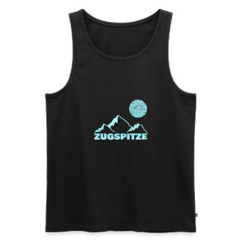 Bergsport Zugspitze - Männer Premium Bio Tank Top - Schwarz - Vorne - Michal (187cm)