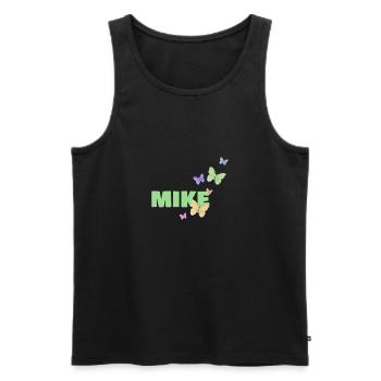 Vorname Mike - Männer Premium Bio Tank Top - Schwarz - Vorne - AI Model Male 178 light (178cm)