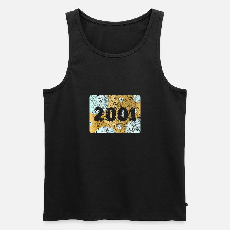 2001 2001 - Männer Premium Bio Tank Top - Schwarz