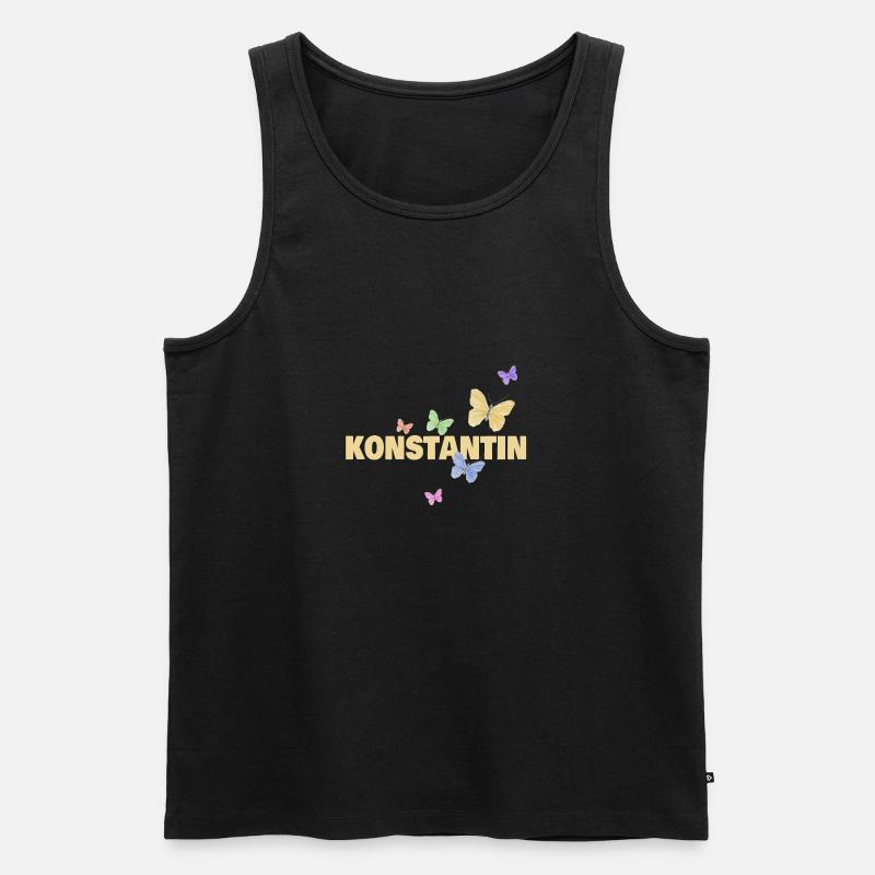 Konstantin Konstantin - Männer Premium Bio Tank Top - Schwarz