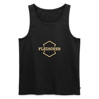 Arbeit Fleischer - Männer Premium Bio Tank Top - Schwarz - Vorne - AI Model Male 178 light (178cm)