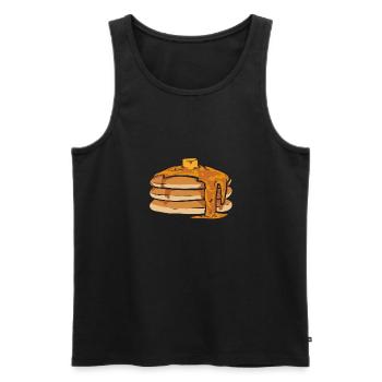 Crêpes Petit-déjeuner Crêpes - Débardeur bio Premium Homme - noir - Devant - Michal (187cm)