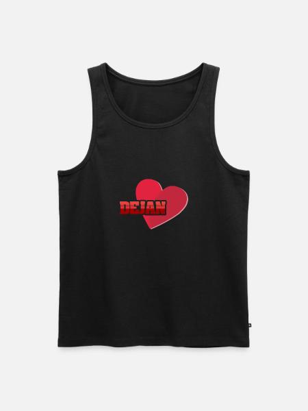First name Dejan - Men's Premium Organic Tank Top - black