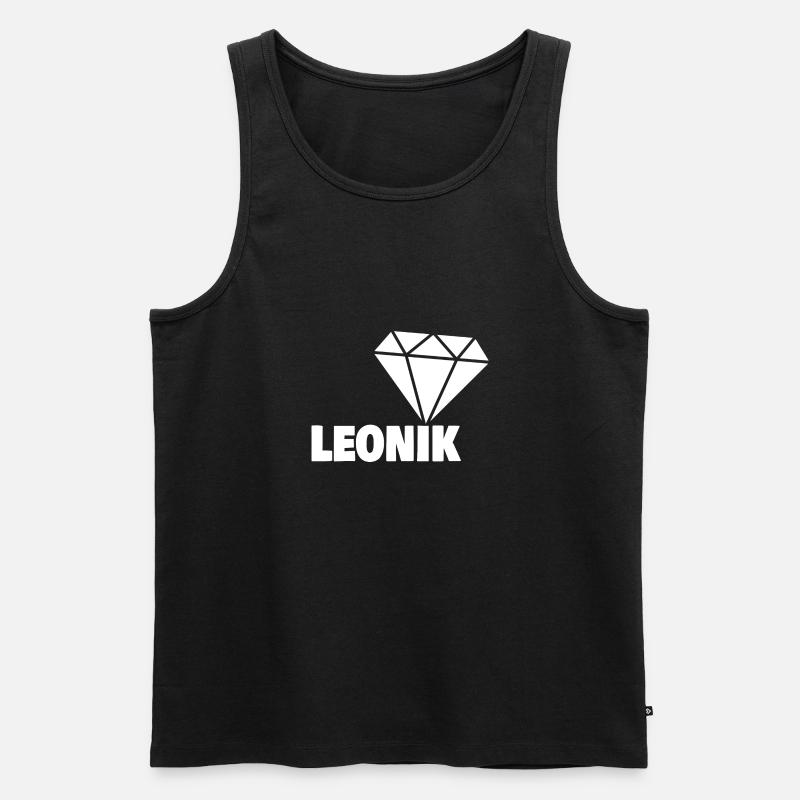 Geschenk für Leonik - Männer Premium Bio Tank Top - Schwarz