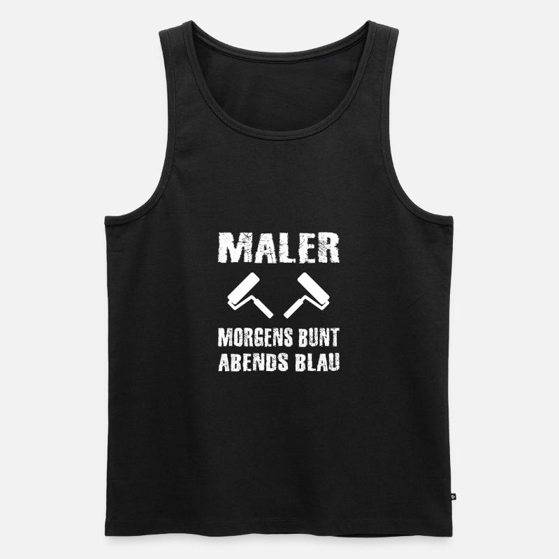 Maler - Männer Premium Bio Tank Top - Schwarz