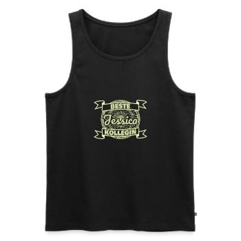 Beste Kollegin Arbeitskollegin Jessica - Männer Premium Bio Tank Top - Schwarz - Vorne - AI Model Male 178 light (178cm)
