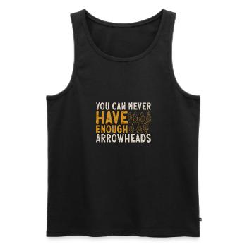 Arrowhead Hunting Arrowhead Collector - Men's Premium Organic Tank Top - black - Front - AI Model Male 178 light (178cm)