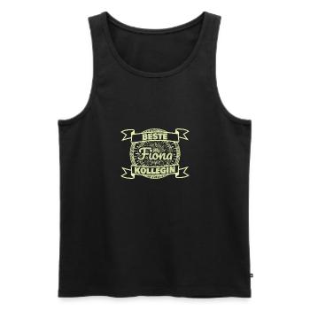 Fiona - Männer Premium Bio Tank Top - Schwarz - Vorne - Michal (187cm)