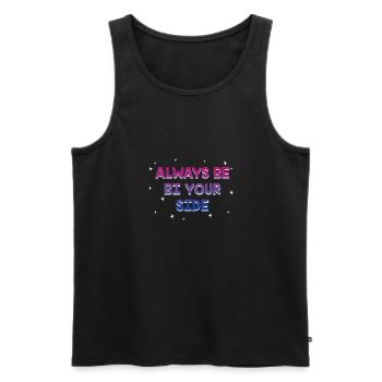 Soyez toujours bi de votre côté Couples bisexuels Bi Fierté - Débardeur bio Premium Homme - noir - Devant - Michal (187cm)
