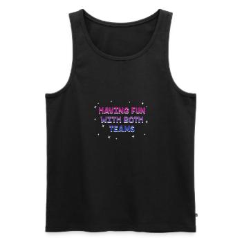 S’amuser avec les deux équipes Bisexuel LGBTQ Bi - Débardeur bio Premium Homme - noir - Devant - Michal (187cm)