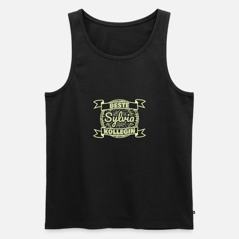 Sylvia - Männer Premium Bio Tank Top - Schwarz