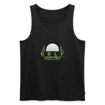Golf Geschenk Witz Golfspieler Golfer - Männer Premium Bio Tank Top - Schwarz - Vorne - AI Model Male 178 light (178cm)