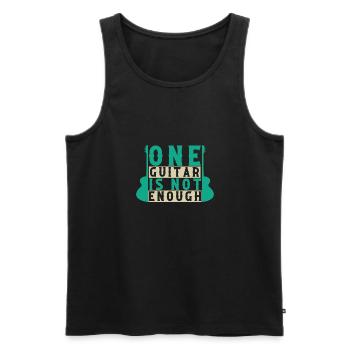 Gitarre Musik Gitarisst Gitarren Spruch - Männer Premium Bio Tank Top - Schwarz - Vorne - Michal (187cm)