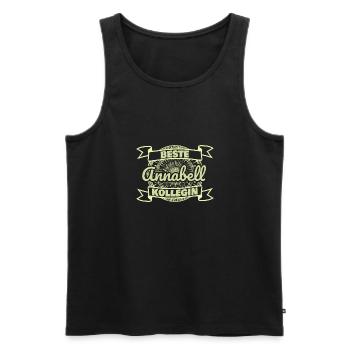 Kollegin Annabell - Männer Premium Bio Tank Top - Schwarz - Vorne - AI Model Male 178 light (178cm)