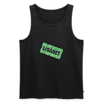 Mother Infant First name Lisabet - Men's Premium Organic Tank Top - black - Front - AI Model Male 178 light (178cm)