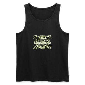 Arbeitskollegin Annabelle - Männer Premium Bio Tank Top - Schwarz - Vorne - AI Model Male 178 light (178cm)