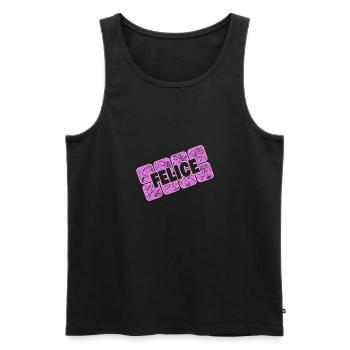 Felice de la Saint-Valentin - Débardeur bio Premium Homme - noir - Devant - Michal (187cm)